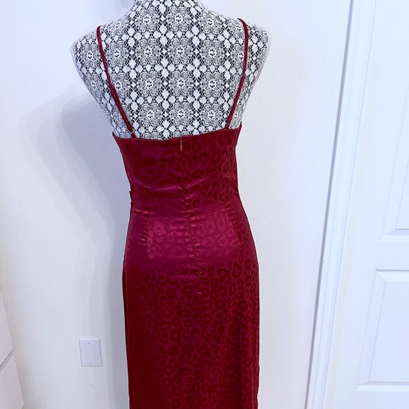 Spaghetti Strap Satin Cowl Neck Dress, Size S - Picture 5 of 5